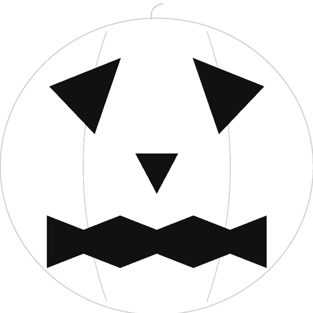 Spooky pumpkin carving stencil