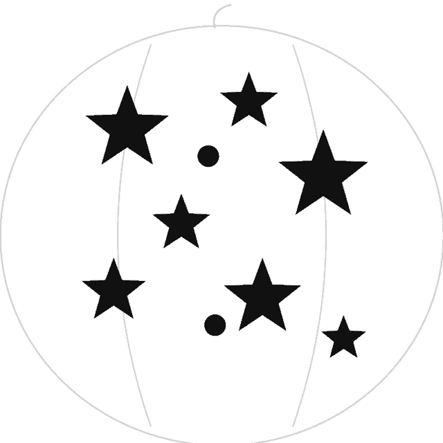 Starry Night pumpkin carving stencil