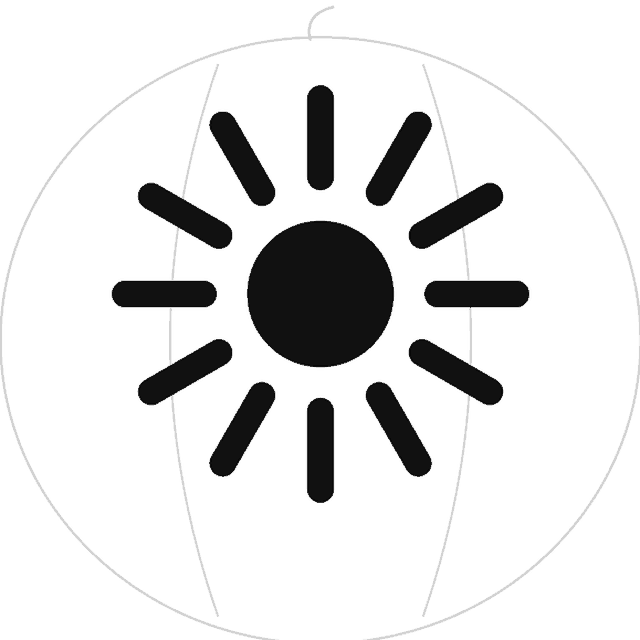 Sun pumpkin carving stencil