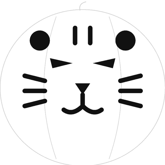 Tiger pumpkin carving stencil