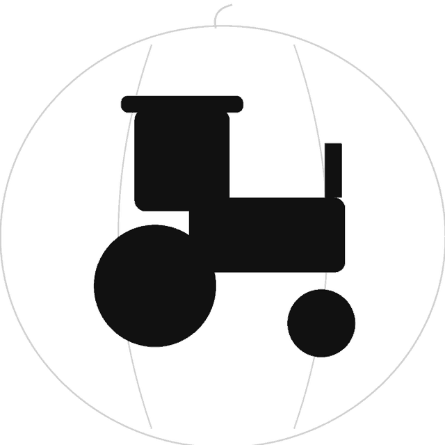 Tractor pumpkin carving stencil