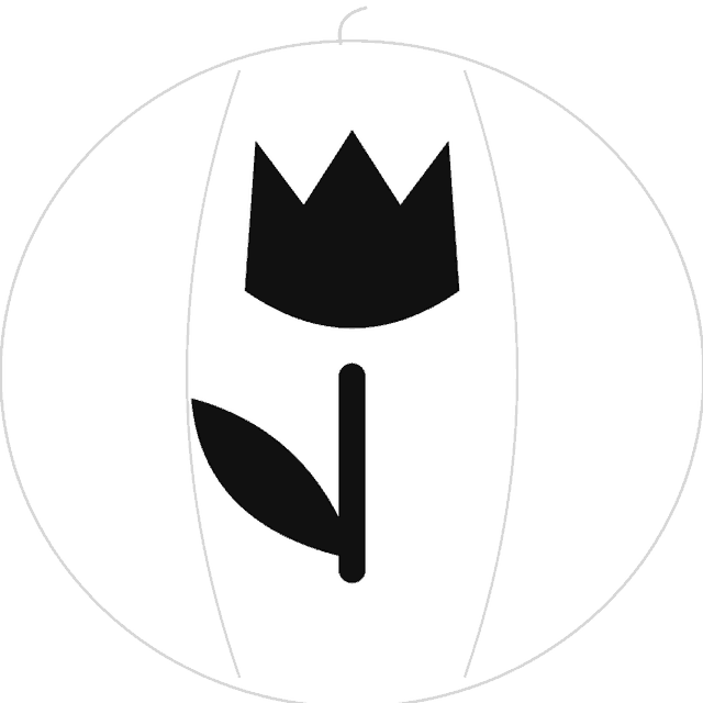 Tulip pumpkin carving stencil