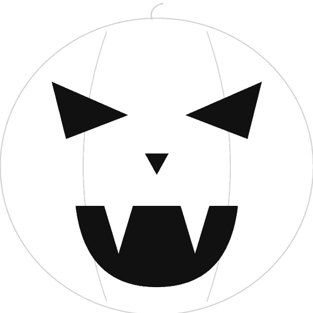 Vampire pumpkin carving stencil