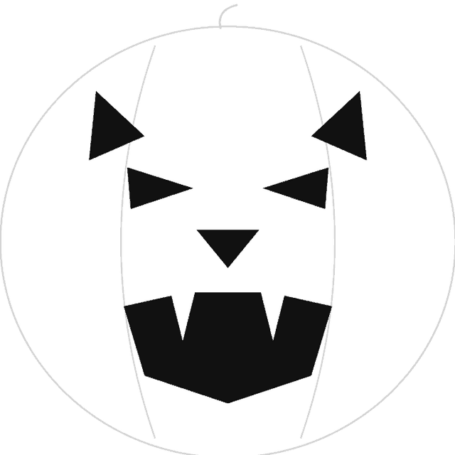 Werewolf pumpkin carving stencil
