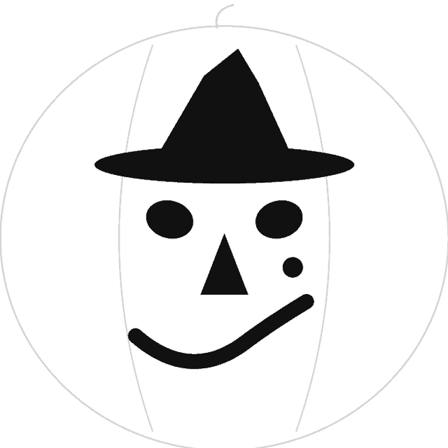 Witch pumpkin carving stencil