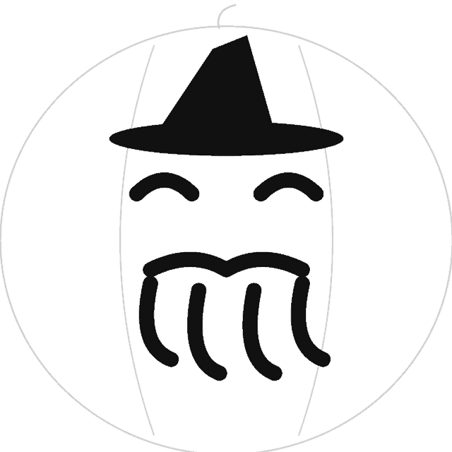 Wizard pumpkin carving stencil